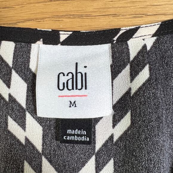 CAbi X-Factor Dress Black White Size Medium Spring‎ 2023 Work Party Cocktails - Picture 5 of 7